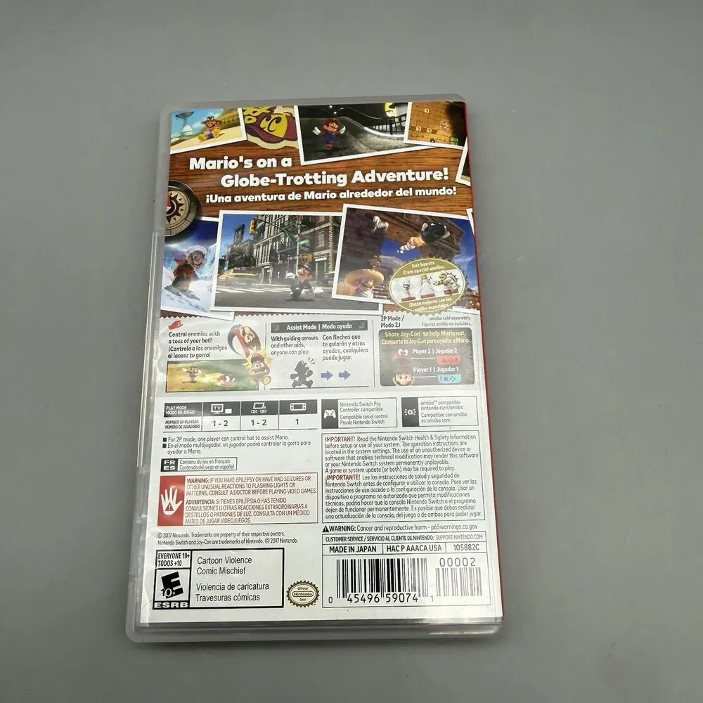 Nintendo Super Mario Odyssey Nintendo Switch Replacement Case Only